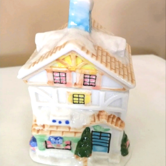 Vintage Victorian Church Ceramic Tea Pot Canister Set - Picture 4 of 8